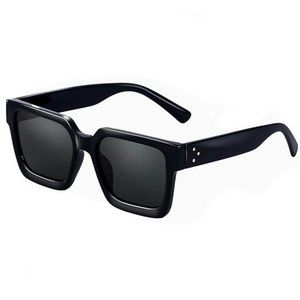 Rectangle Y2K Retro Thick Square Frame Shades Trendy Sunglasses for Men Women